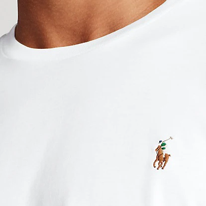 Ralph Lauren Custom Slim Fit Soft Cotton T-Shirt White - Image 3